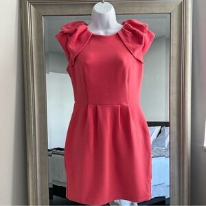 ASOS Classic Cocktail Mini Dress Coral Color Size 8.